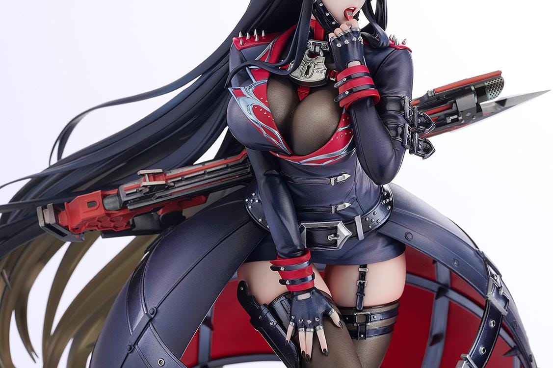 Goddess of Victory: NIKKE Maiden 1/7 Scale Figure in black and red outfit with rose accessory and weapon wings