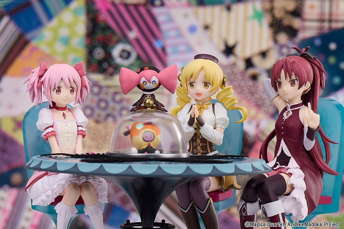 Puella Magi Madoka Magica Rebellion Tea Party Cake Song set of five figures with table