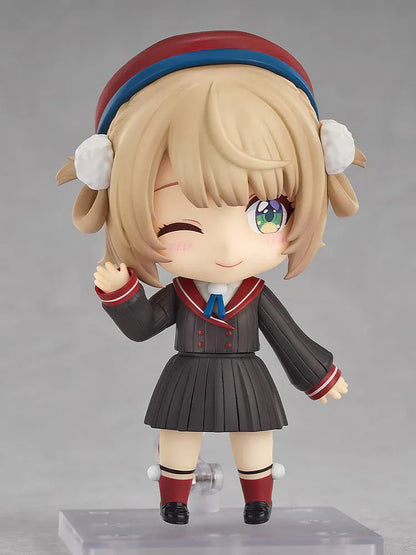 Shigure Ui Nendoroid Shigure Ui Standard Outfit Ver. Figure featuring Shigure Ui in a chibi-style design with blonde hair, school-uniform-inspired outfit, hat, and umbrella accessory.