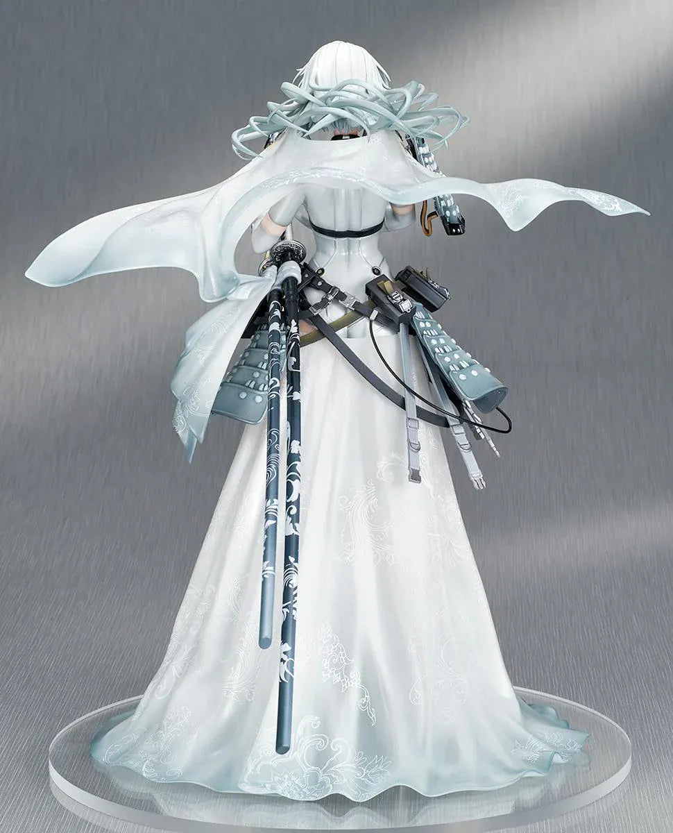 SWAV Illustration Tactical Bride Awayuki 1/7 Scale Figure in white bridal outfit with armor and sword accessories