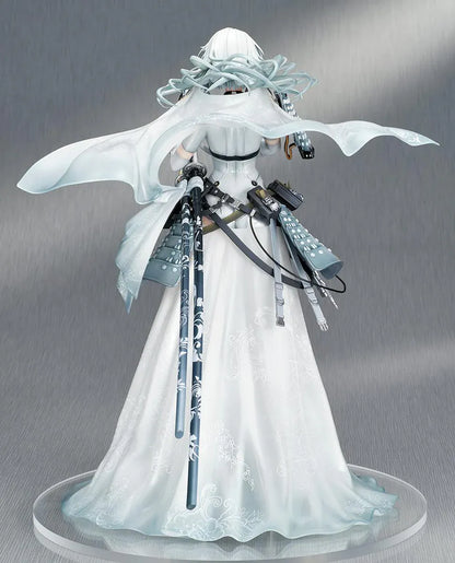 SWAV Illustration Tactical Bride Awayuki 1/7 Scale Figure in white bridal outfit with armor and sword accessories