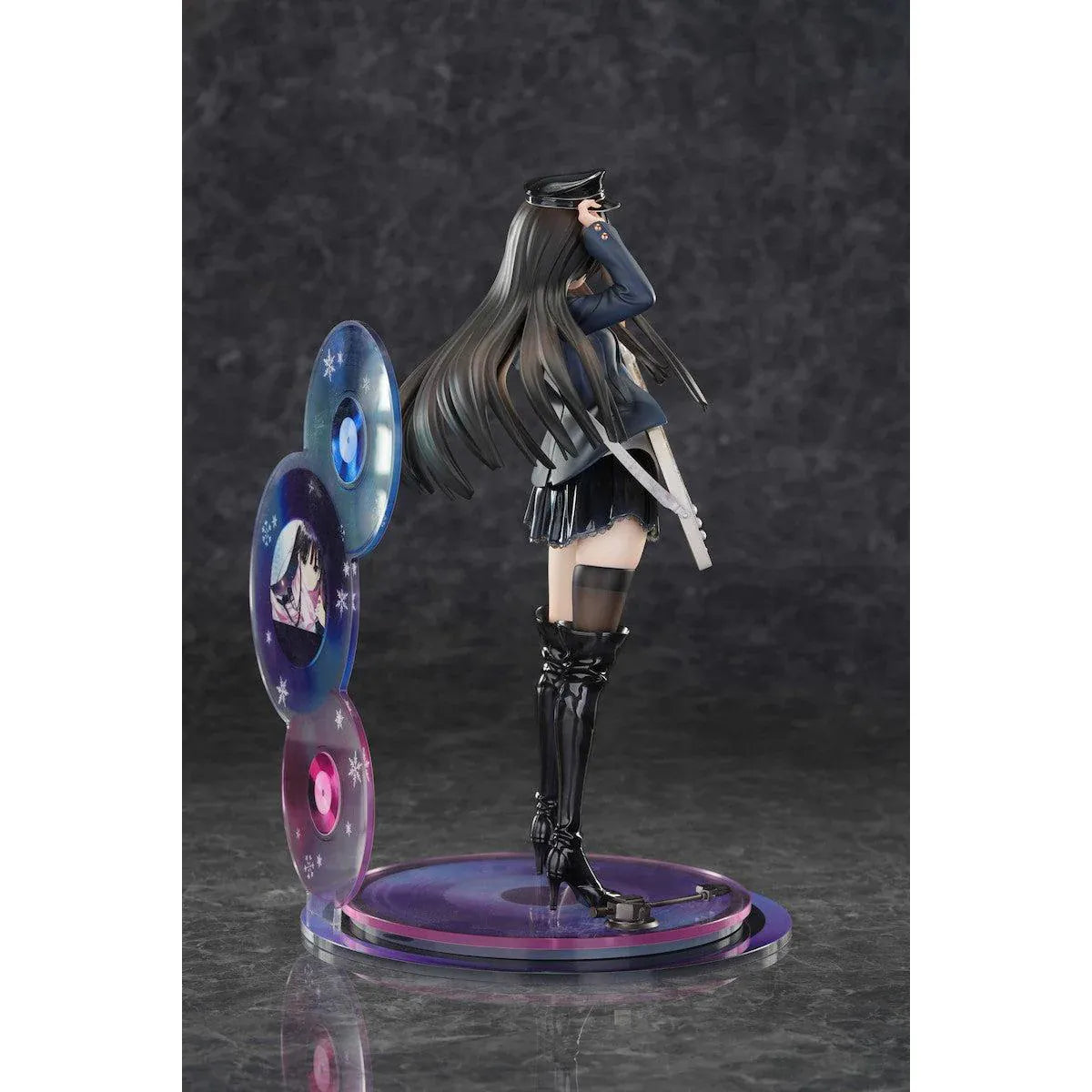 White Album 2 Kazusa Touma Reunion 1/6 Scale Figure with white electric guitar, black boots, music-disc backdrop, and stage-style display base