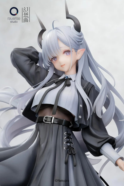 Fantasias Series Thea-chan Apprentice Succubus 1/6 scale figure set featuring two versions with horns tail and silver hair collectible