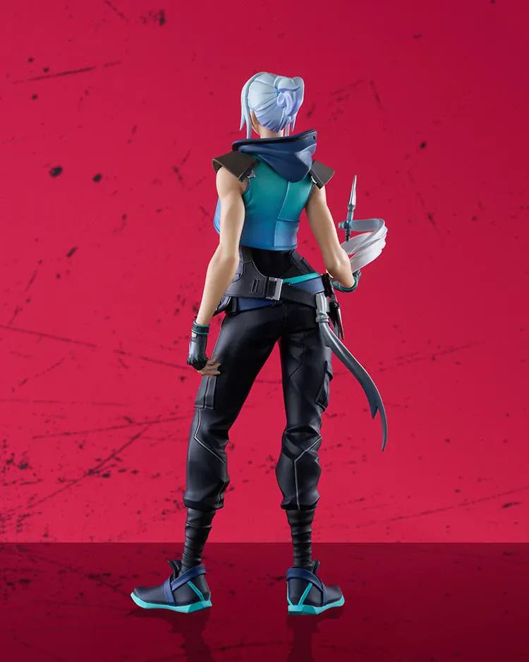 VALORANT POP UP PARADE SP Jett figure holding a swirling wind effect with a floating throwing knife.