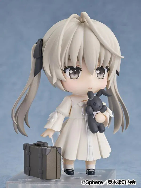 Yosuga no Sora Nendoroid Sora Kasugano figure wearing a white dress and holding a black rabbit plush