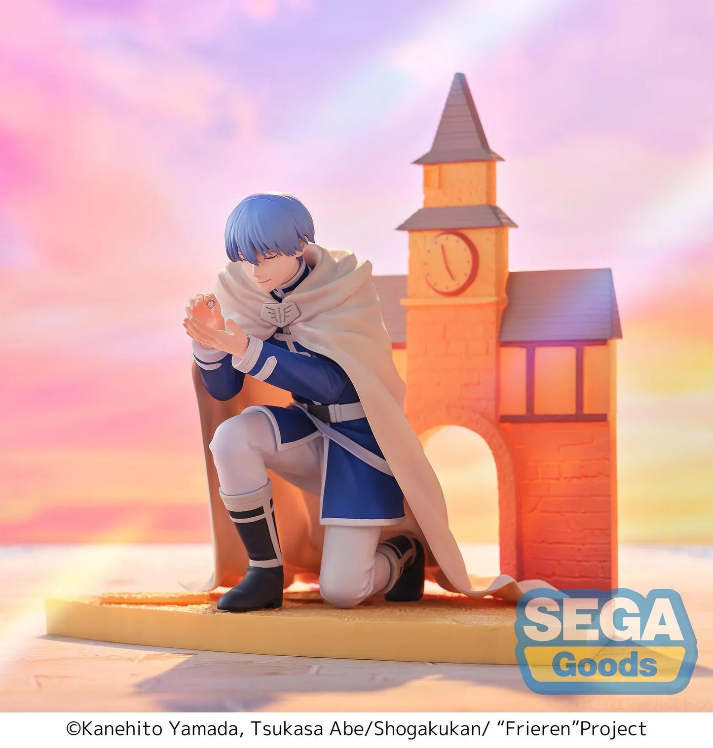 Frieren Beyond Journey's End Luminasta Himmel Eternal Love Figure kneeling with ring box in front of scenic building backdrop