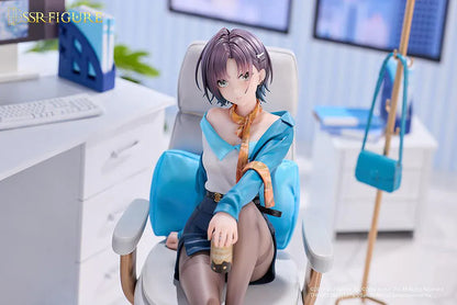 THE IDOLM@STER SHINY COLORS x Mahjong Soul Toru Asakura Effortless Work Ver. 1/7 Scale Figure Rerun featuring Toru seated in a chair with a stylish office-inspired outfit and display base.