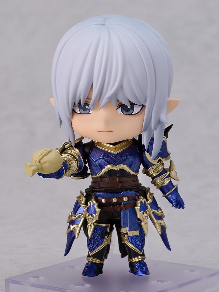 Final Fantasy XIV Nendoroid Estinien figure wearing dragoon armor and holding his signature lance