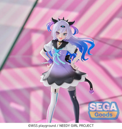 Needy Girl Overdose XStellar Purple Lollipop anime figure on heart-shaped base