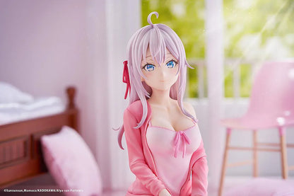 Alya Sometimes Hides Her Feelings in Russian Alisa Mikhailovna Kujou 1/6 Scale Figure in pink outfit with silver hair and seated pose