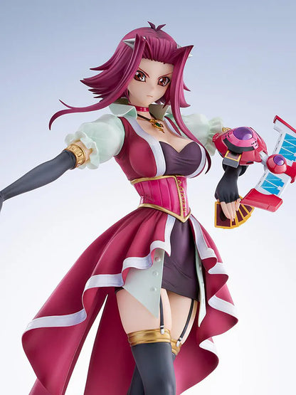 Yu-Gi-Oh! 5D’s Akiza Izinski 1/7 scale anime figure with Duel Disk and flowing costume details