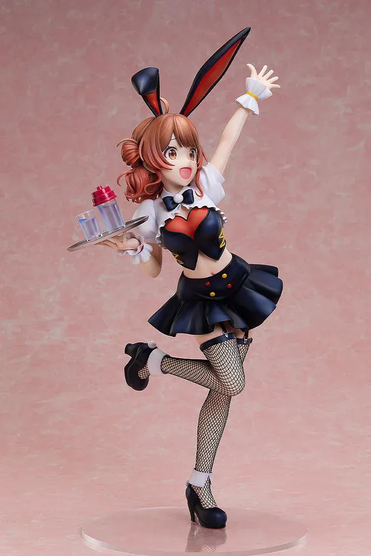 The Idolmaster Gakuen B-Style Ume Hanami Bunny Ver 1/4 scale figure holding a tray and waving in dynamic pose