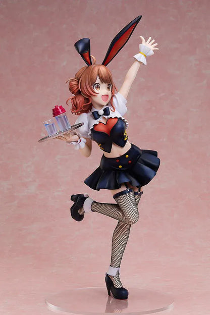 The Idolmaster Gakuen B-Style Ume Hanami Bunny Ver 1/4 scale figure holding a tray and waving in dynamic pose