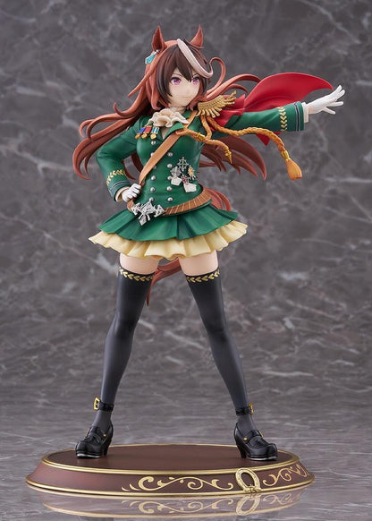 Uma Musume Pretty Derby Symboli Rudolf Signature Racewear Ver 1/7 scale figure wearing green uniform with red cape.