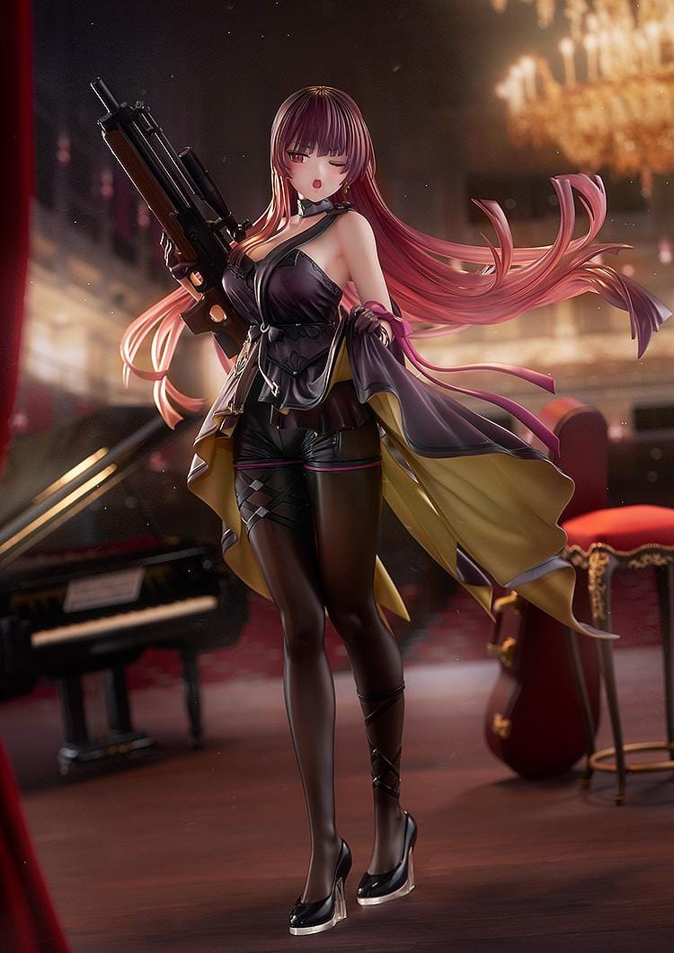 Girls' Frontline 2 Exillium Makiatto Ballroom Interlude Ver 1/7 scale figure holding rifle with flowing coat and stockings