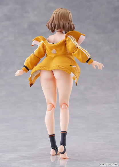 GODDESS OF VICTORY NIKKE figma Anis Sparkling Summer figure wearing swimsuit and yellow jacket with colorful water gun