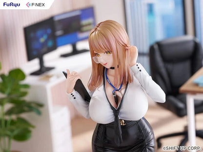 Goddess of Victory Nikke F:NEX Emma Office Therapy Ver. 1/7 Scale Figure featuring Emma in a white blouse and black skirt standing in an office setting