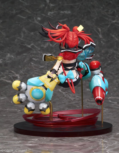 Hololive Hakos Baelz AXGRIT version 1/7 scale figure with dynamic pose red twin tails and mechanical companions