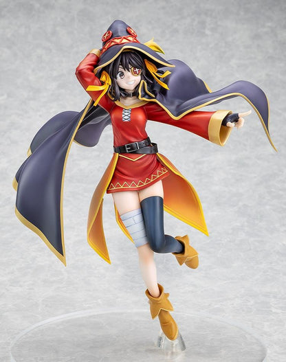 Haruhi Suzumiya KONOSUBA Megumin Collaboration Ver. 1/7 Scale Figure in red mage outfit with witch hat and flowing cape
