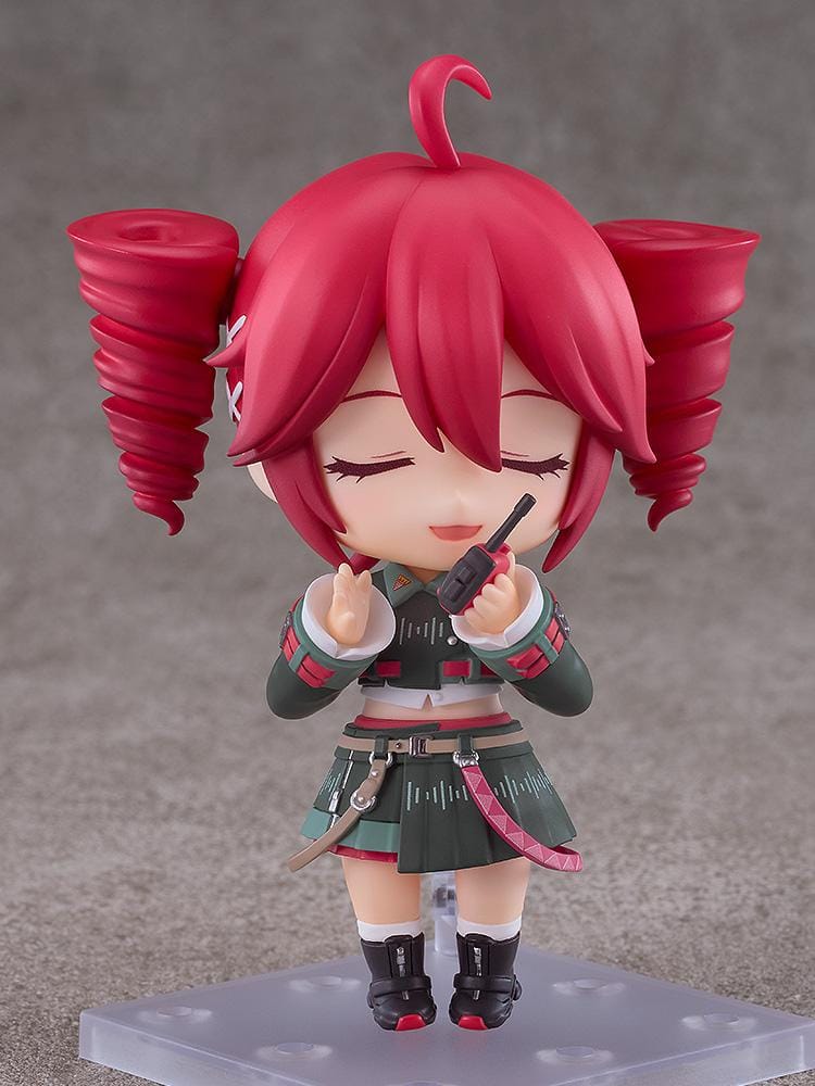Kasane Teto VOICEPEAK Nendoroid figure with red twin drill hair holding device