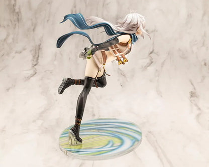 The Legend of Heroes Fie Claussell 1/8 Scale Figure Rerelease with white hair, flowing scarf, dual blade weapons, and dynamic action pose