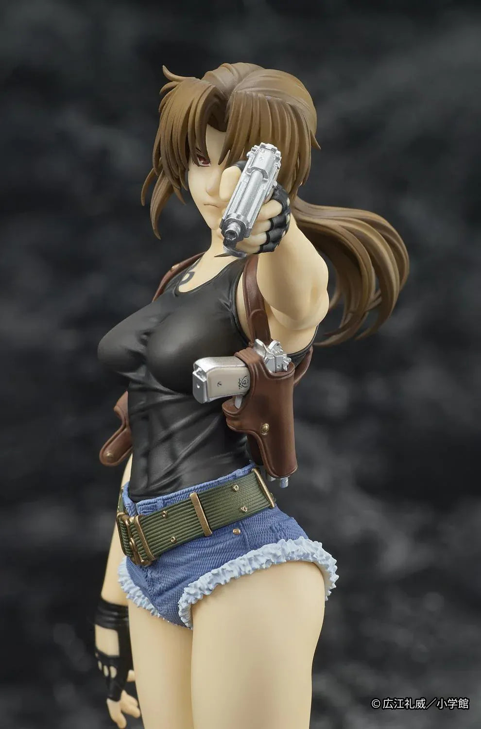 Revy Black Lagoon DIGSTA figure aiming pistol in action pose with detailed outfit