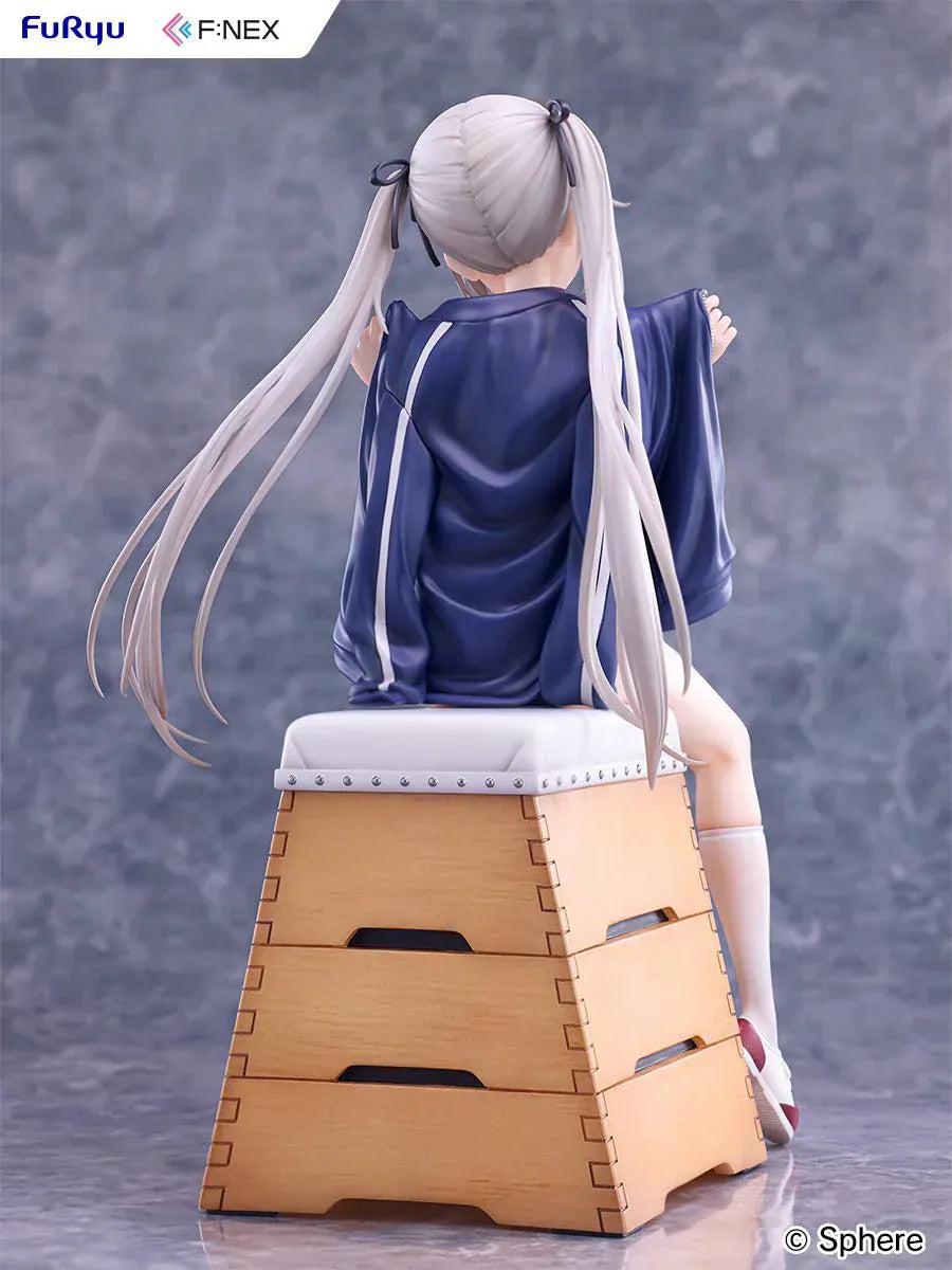 Yosuga no Sora Sora Kasugano Bloomers Ver 1/7 scale figure sitting on wooden vaulting box wearing gym uniform and bloomers.