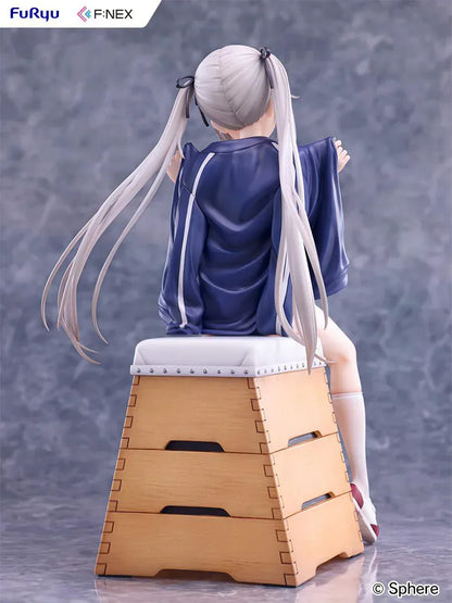 Yosuga no Sora Sora Kasugano Bloomers Ver 1/7 scale figure sitting on wooden vaulting box wearing gym uniform and bloomers.