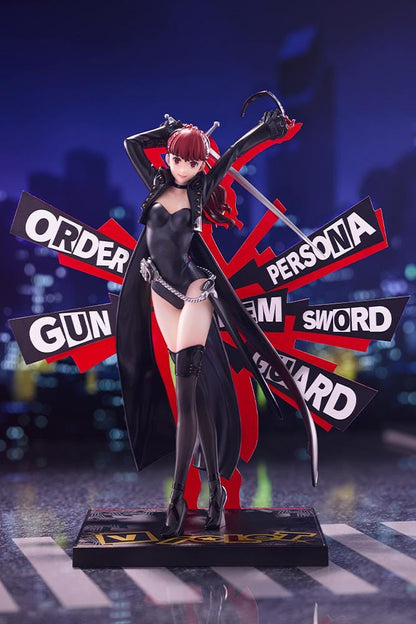 Persona 5 Royal Oshi Works Violet figure featuring Violet in her Phantom Thief outfit wielding her rapier in a dynamic action pose