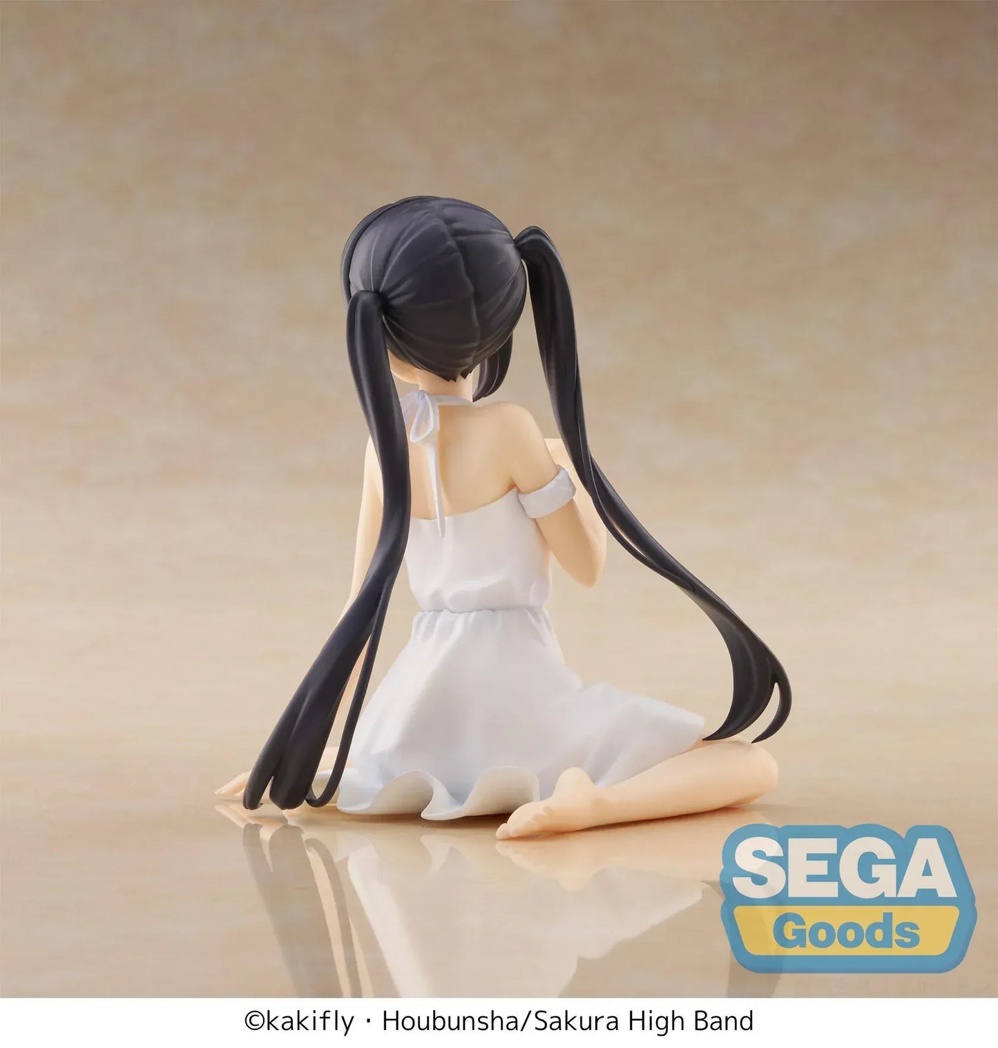 Azusa Nakano Yumemirize figure seated in white outfit from K-ON! anime