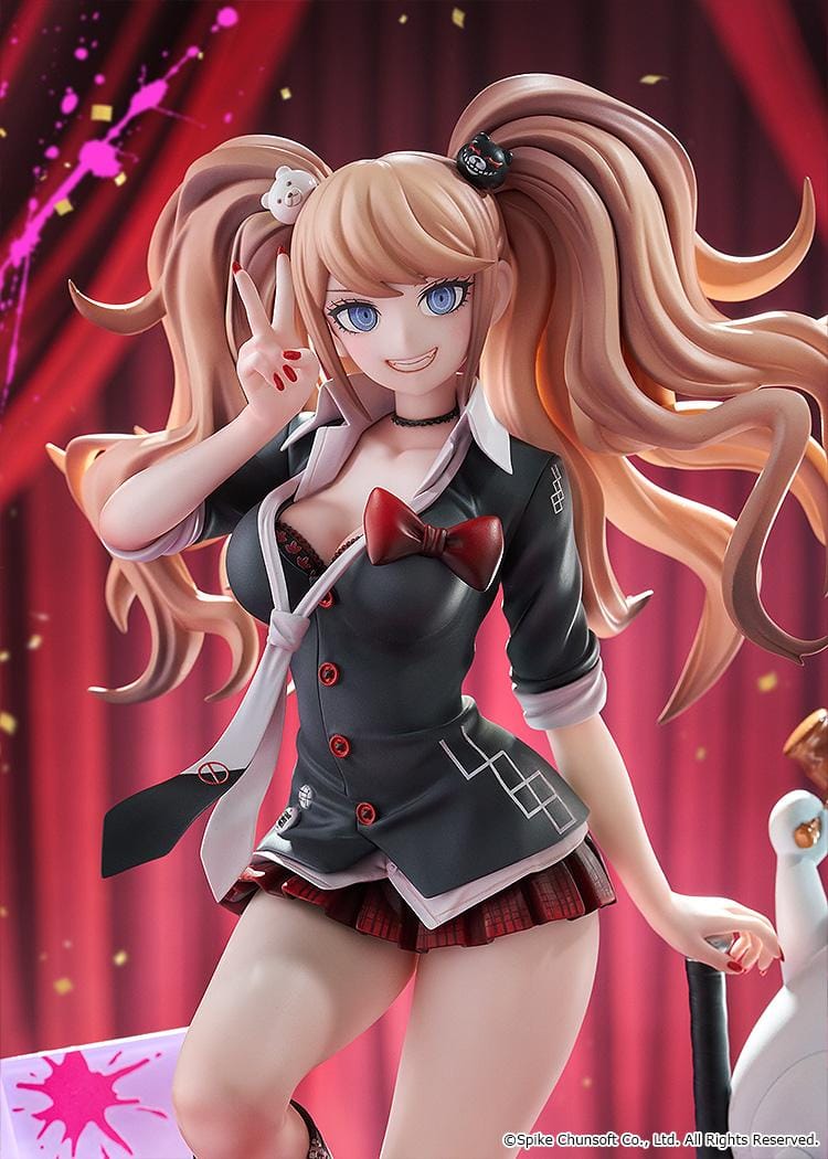Danganronpa 15th Anniversary 1/7 scale Junko Enoshima figure with Monokuma and detailed diorama base
