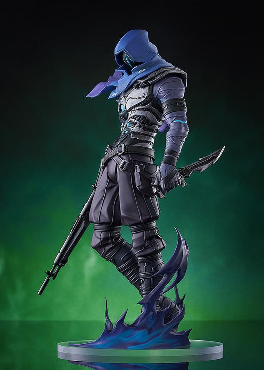 Omen Pop Up Parade SP Valorant figure with hooded armor and shadow effect base