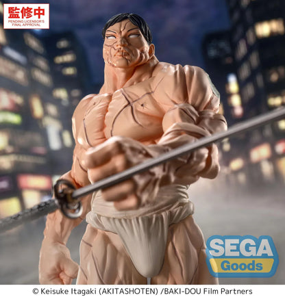 Baki Hanma Luminasta Kaoru Hanayama anime figure holding a katana in a battle stance