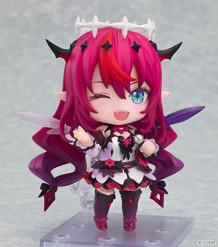 hololive production Nendoroid IRyS figure with interchangeable face plates, colorful hair, and signature outfit