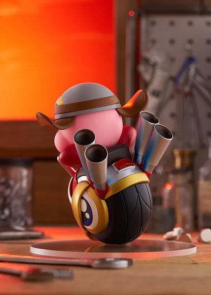 Kirby POP UP PARADE Wheelie Rider version figure Kirby wearing helmet and goggles riding Wheelie motorcycle form