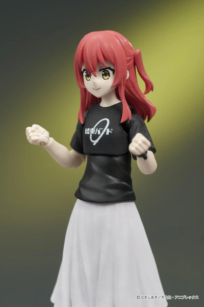 Bocchi the Rock! DIGACTION Ikuyo Kita figure winking while holding a light blue guitar, wearing a black band T-shirt and white pleated skirt.