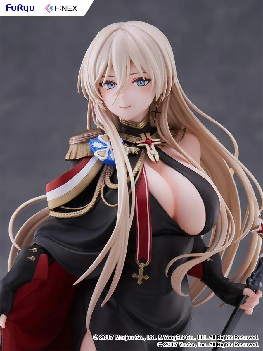 Azur Lane Bismarck Formal Dress Ver 1/7 Scale Figure wearing an elegant black and red outfit with staff