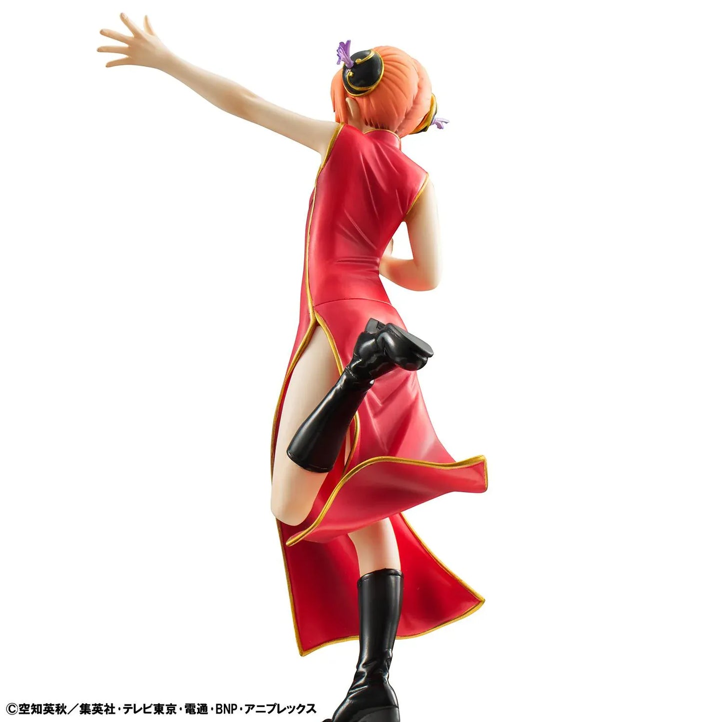 Gintama G.E.M. Series Kagura Figure Limited Repeat Reissue wearing her red Chinese-style dress and holding a purple umbrella