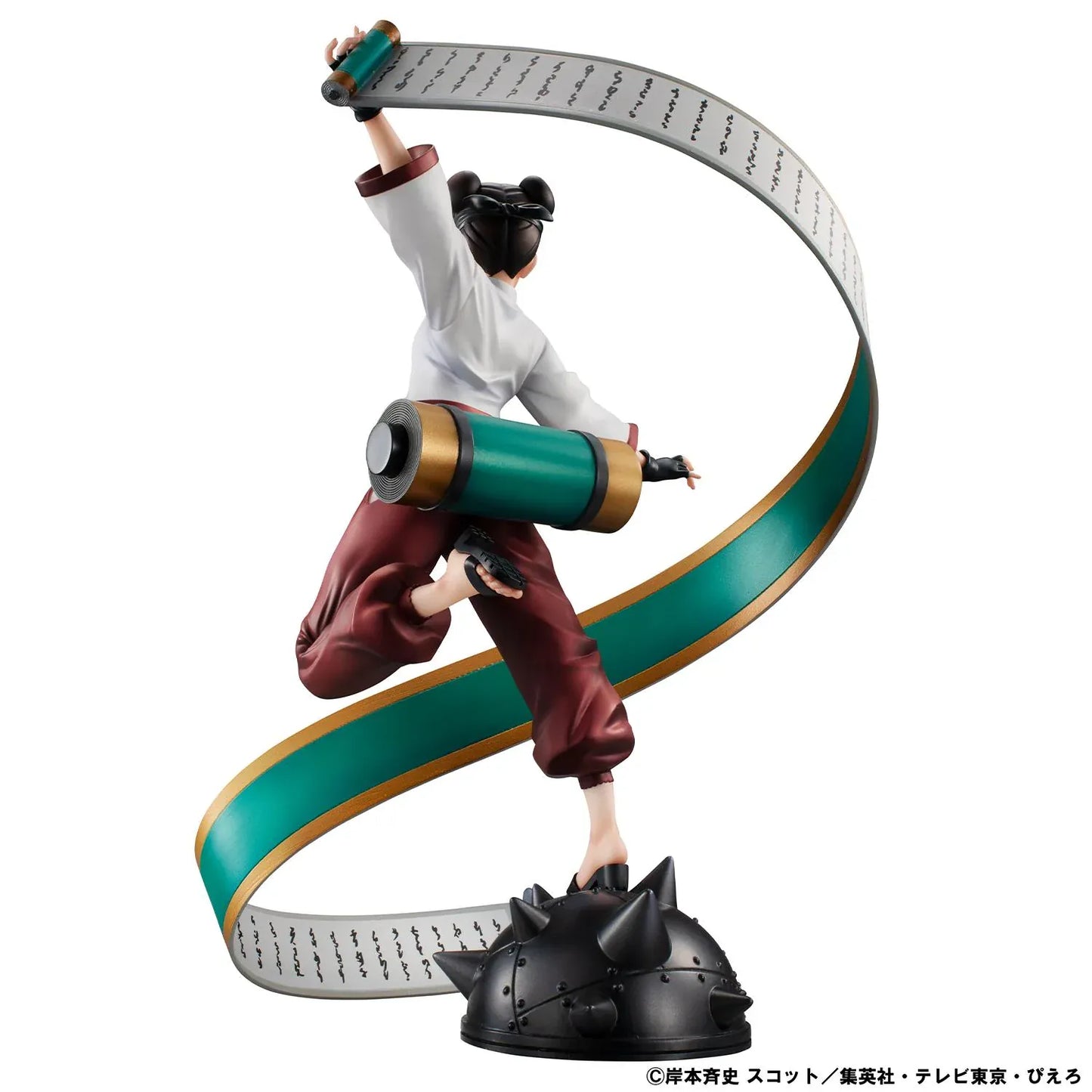 Naruto Shippuden Naruto Gals Tenten Figure with a large flowing ninja scroll and dynamic battle pose