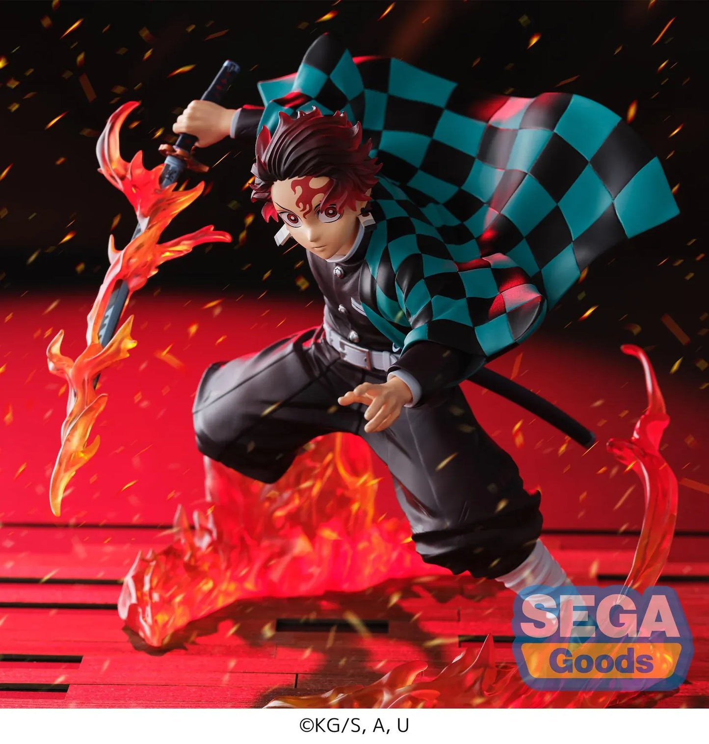 Demon Slayer Kimetsu no Yaiba FiGURiZMa Tanjiro Kamado Transparent World Figure with sword and translucent flame effects