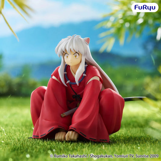InuYasha Inuyasha Vol. 2 Noodle Stopper Figure featuring Inuyasha in his red robe with silver hair and dog ears seated on a display bowl.