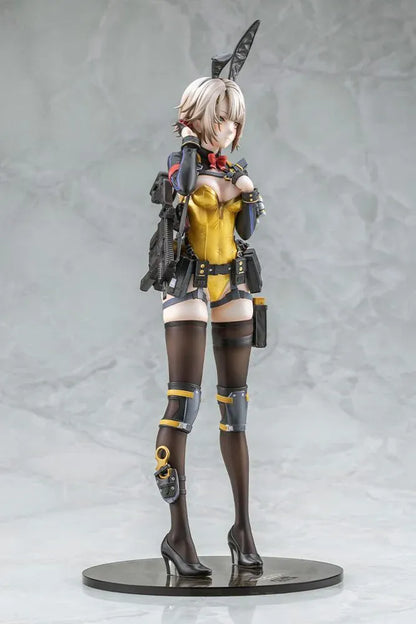 Girls' Frontline 2: Exilium Vector Molotov Bunny Ver. 1/7 scale figure wearing a metallic gold bunny outfit with tactical gear and weaponry.