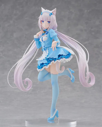 Nekopara Sekai Connect POP UP PARADE Vanilla Winter Clothes Ver L Size figure with blue dress and cat ears