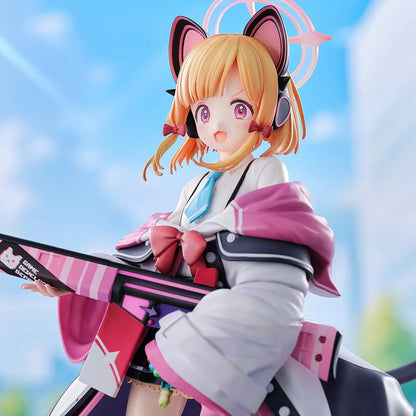 Blue Archive Momoi 1/6 scale figure holding pink rifle with cat-ear headset