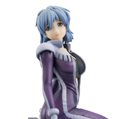 Mobile Suit Gundam The 08th MS Team Aina Sahalin Snow Night Ver. figure wearing purple pilot suit holding helmet