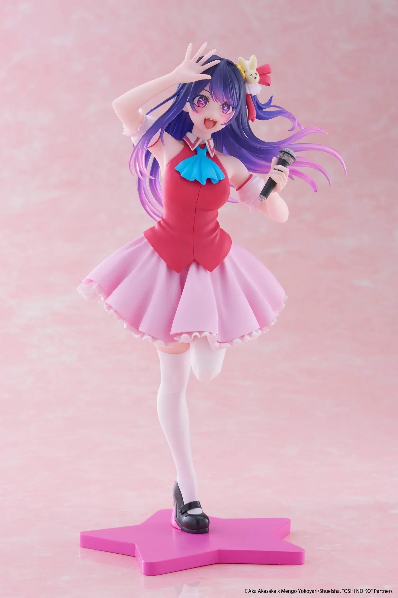 Ai Hoshino B-Komachi version Coreful figure from Oshi no Ko holding microphone on star base