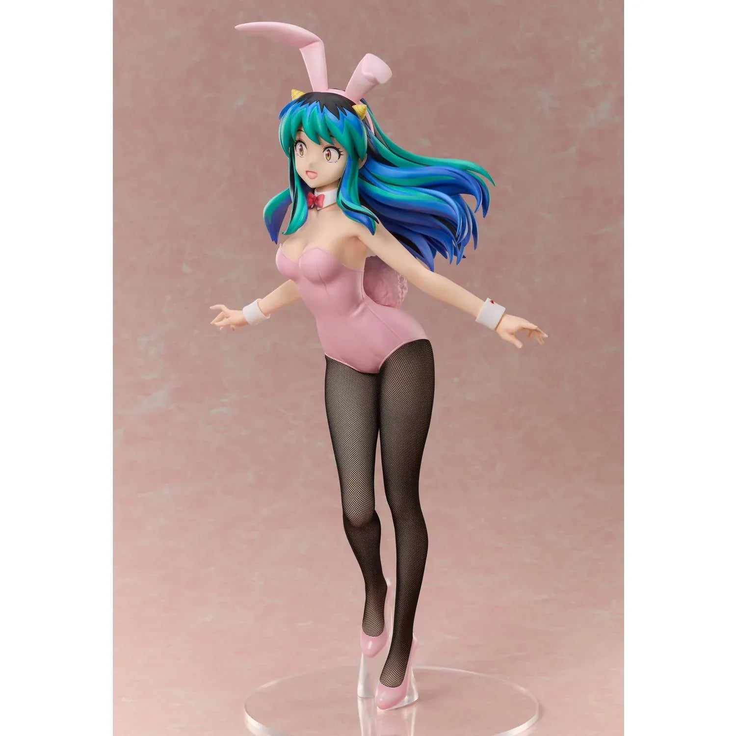 Urusei Yatsura Lum Bunny Ver 1/4 Scale Figure wearing a pink bunny suit with black fishnet tights and pink heels