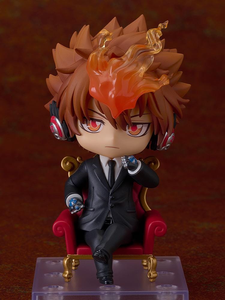 Reborn Nendoroid Tsunayoshi Sawada Black Suit Ver with dying will flame effect