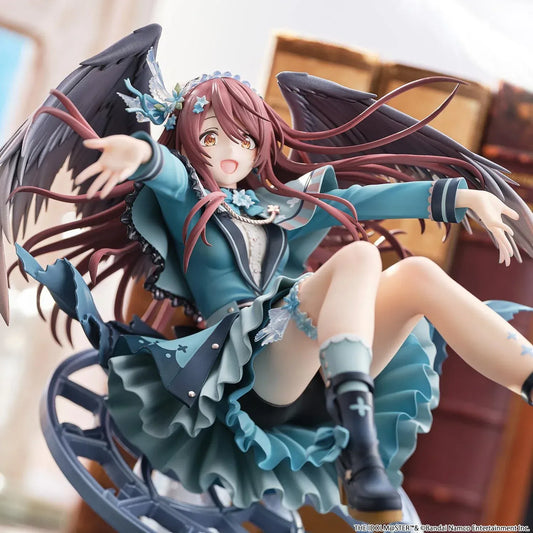Idolmaster Shiny Colors Tenka Osaki Galdienne Amethyst Ver 1/6 Scale Figure with wings and clock base in dynamic pose