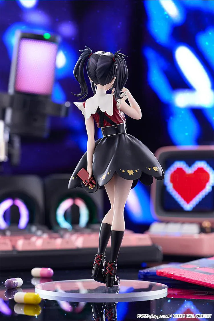 NEEDY GIRL OVERDOSE POP UP PARADE Ame-chan Anime Ver. Figure featuring Ame-chan with twin tails, a black and red dress, ribbon details, and glossy boots.